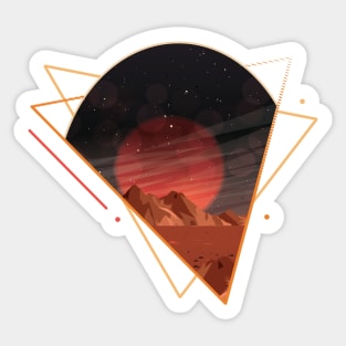 Retro Space Galaxy Sticker